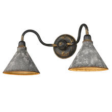  0877-BA2 ABI-GV - Jasper 2-Light Bath Fixture in Antique Black Iron